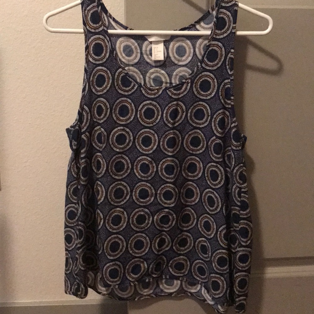 Patterned business casual tank top